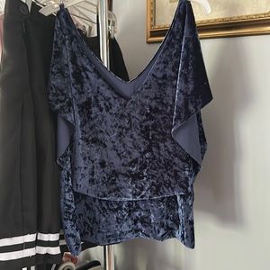 Crushed velvet blouse